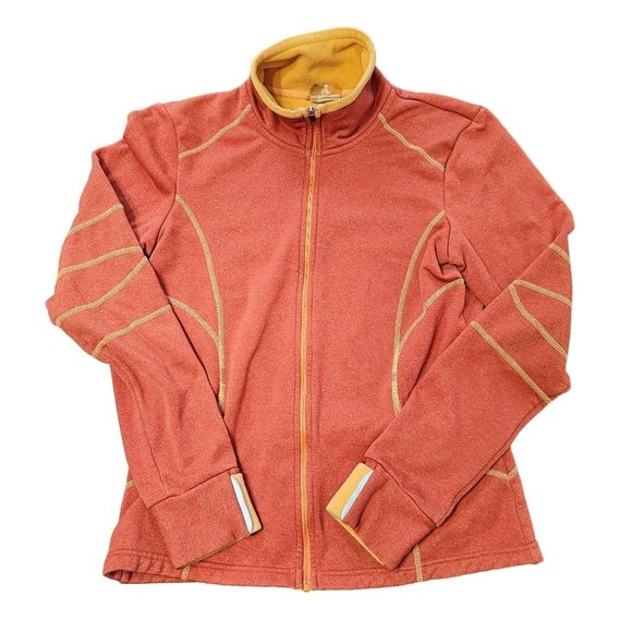 Athleta Women's Zip Up Jacket Coat Orange size Small - Picture 1 of 9